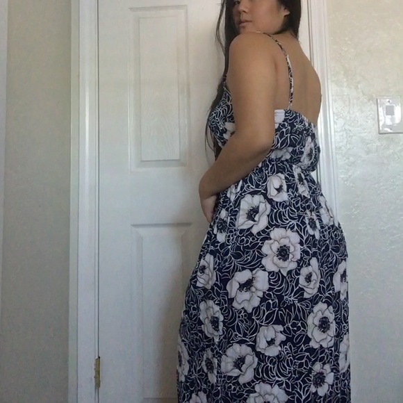 Maxi Blue Floral Dress Size M - Picture 1 of 2